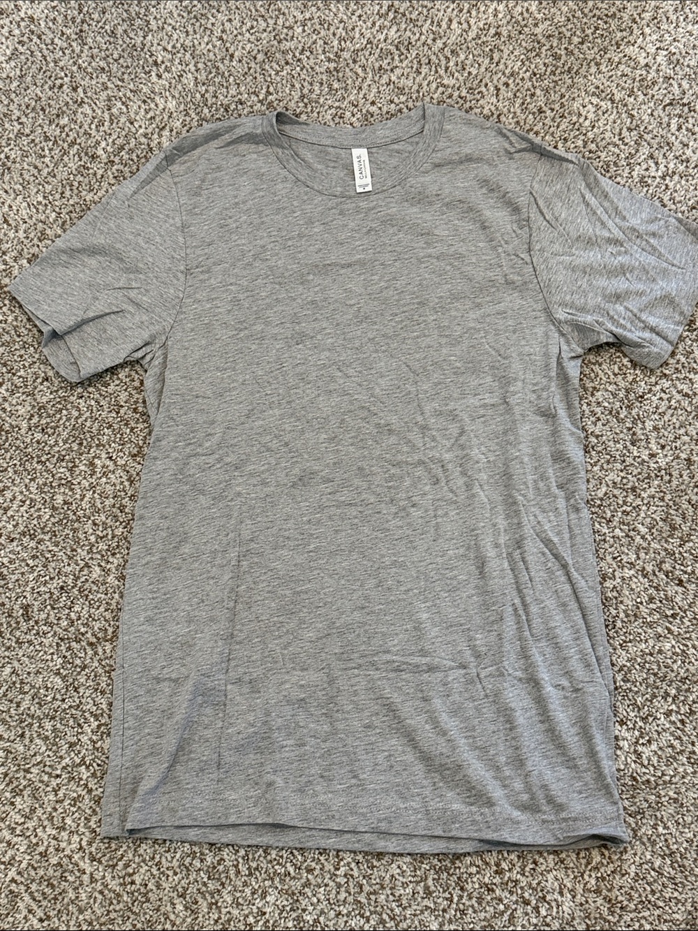 Bella Canvas Men's Heather Grey Short Sleeve Crew Tee